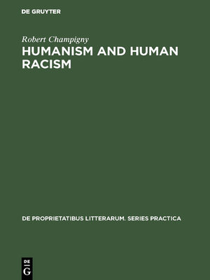 cover image of Humanism and human racism